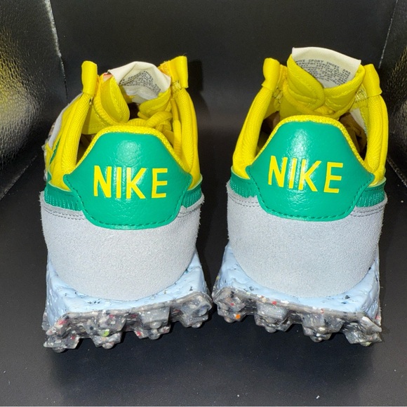 Size 7.5 - Nike Waffle Racer Crater Yellow Strike Roma Green Wmns, Clean, No Box - Picture 3 of 10